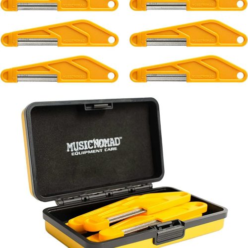 MusicNomad Acoustic Guitar Diamond Coated Nut File Set Light/Medium Strings in stock