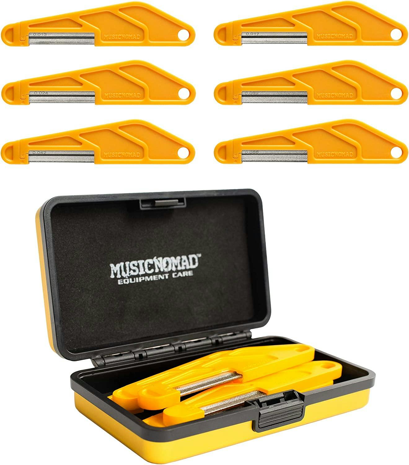MusicNomad Acoustic Guitar Diamond Coated Nut File Set Light/Medium Strings in stock - Image 1