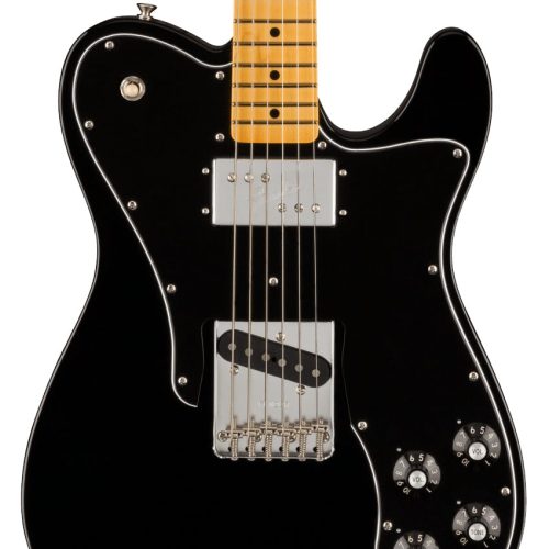 Fender American Vintage II 1977 Telecaster Custom Electric Guitar in Black in stock
