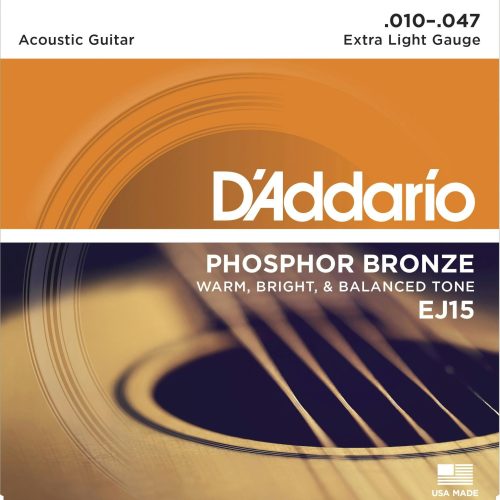 D'Addario EJ15 Phosphor Bronze 10-47 Extra Light Set in stock