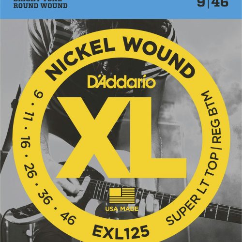 D'Addario XL 9-46 Super Light Top/Regular Bottom Set in stock