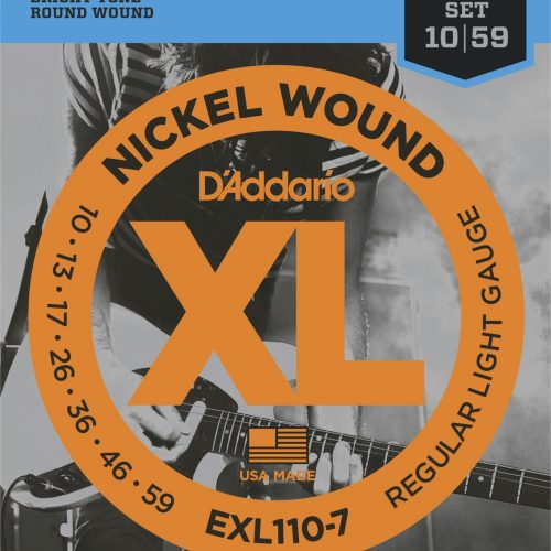 D'addario XL 10-59 Regular Light 7 String Set in stock