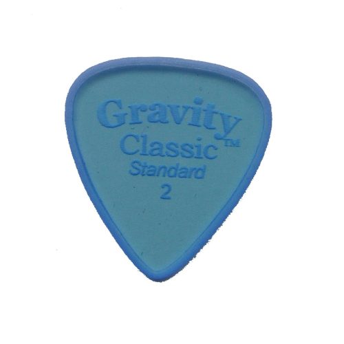 Gravity Classic Standard 2mm Pick (Blue) with Unpolished Edge in stock
