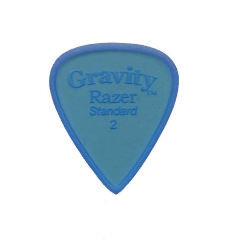 Gravity Razer Standard 2mm Pick (Blue) with Unpolished Edge in stock
