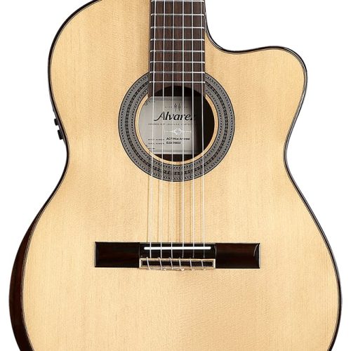Alvarez Artist AC70HCE Classical Hybrid Electro-Acoustic in Natural with Cutaway in stock