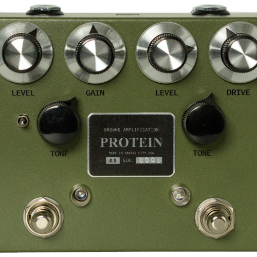 Browne Amplification The Protein V4 Dual Overdrive Pedal in Green in stock