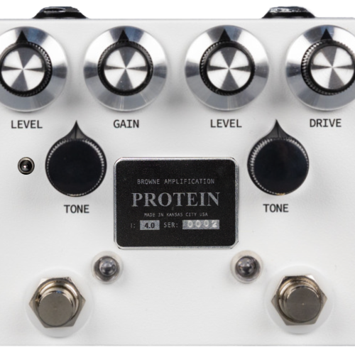 Browne Amplification The Protein V4 Dual Overdrive Pedal in White in stock
