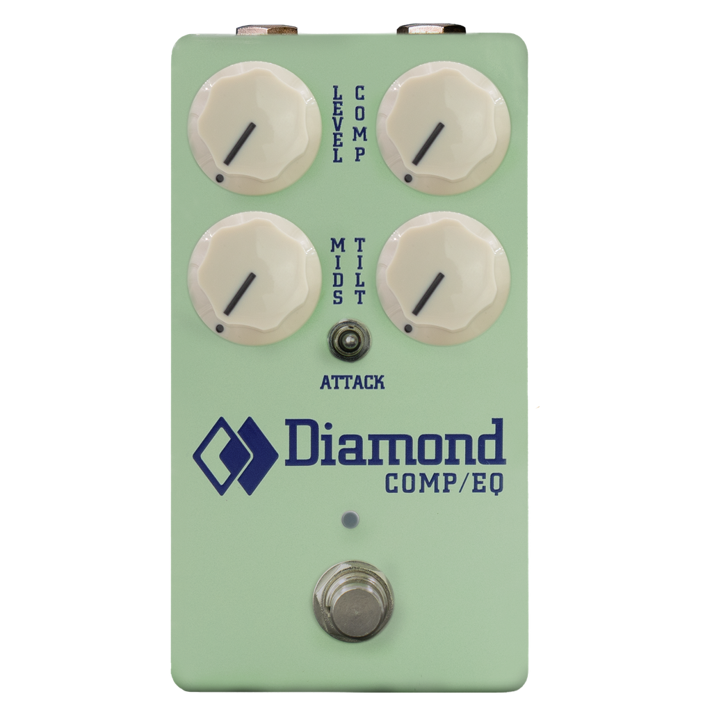 Diamond Limited Edition Comp/EQ Optical Compressor and Tilt EQ Pedal in Surf Green in stock