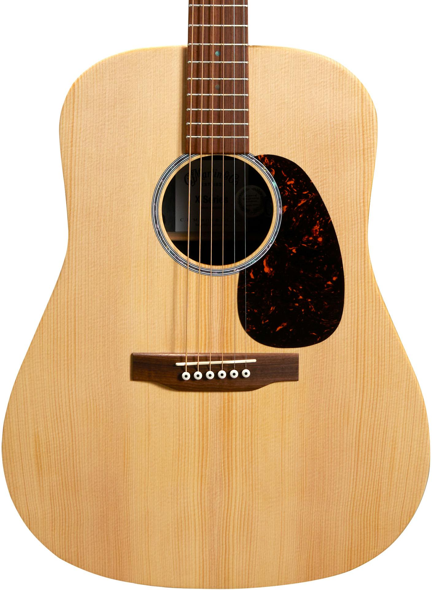 Martin X-Series Remastered D-X2E-BRAZ Acoustic Guitar with Spruce Top + Brazilian HPL B&S in stock