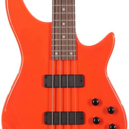 EastCoast MB4 Bass in Orange Rosewood Fretboard with All Black Hardware in stock
