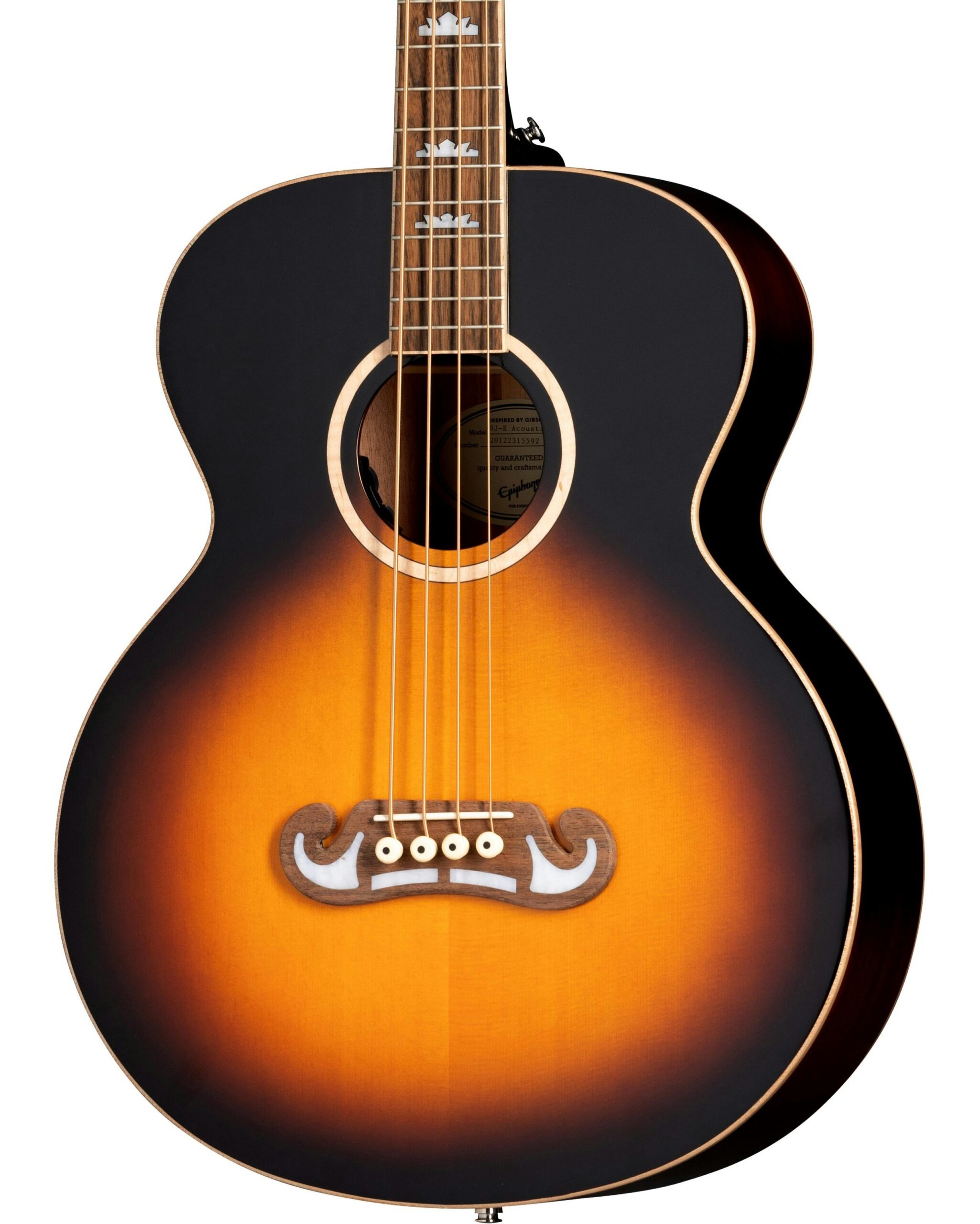 Epiphone El Capitan J-200 Studio Bass Guitar in Vintage Sunburst in stock - Image 1