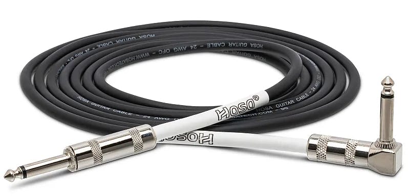 Hosa Guitar Cable,  Straight to Right-angle, 20ft / 6M in stock