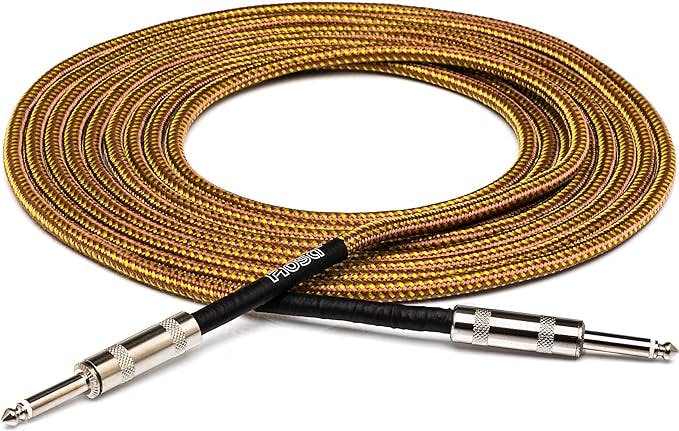 Hosa Tweed Guitar Cable, Straight to Same, 18 ft / 5.5M in stock