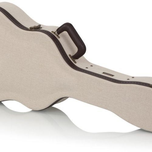 Gator Cases Journeyman Deluxe Wood Case for Resonator Guitars with Burlap Exterior in stock