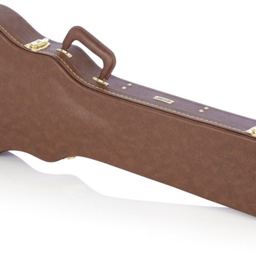 Gator Cases Deluxe Wood Case for Gibson Les Paul in Vintage Brown in stock