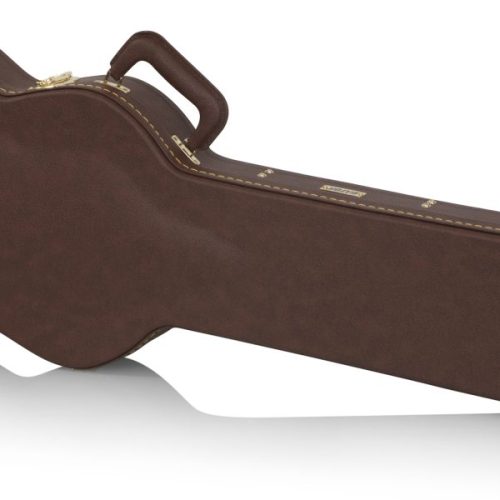 Gator Cases Deluxe Wood Case for Solid-Body Guitars such as Gibson SG in Vintage Brown in stock