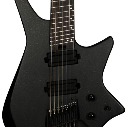 HILS HZ7 Headless Multi-Scale 7-String Electric Guitar In Satin Galaxy Black in stock