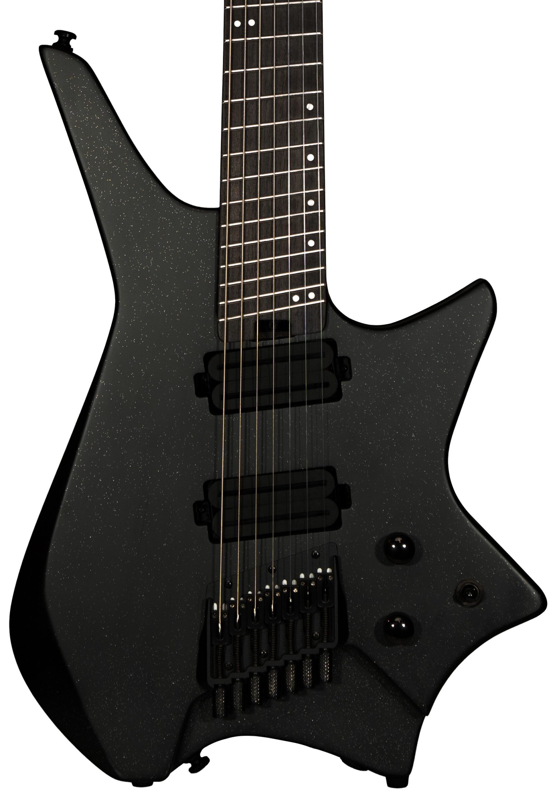 HILS HZ7 Headless Multi-Scale 7-String Electric Guitar In Satin Galaxy Black in stock