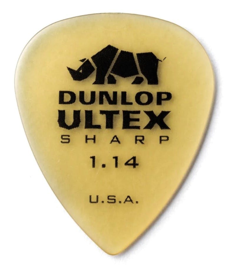 Dunlop Ultex Sharp 1.14mm Pick - Pack of 6 in stock