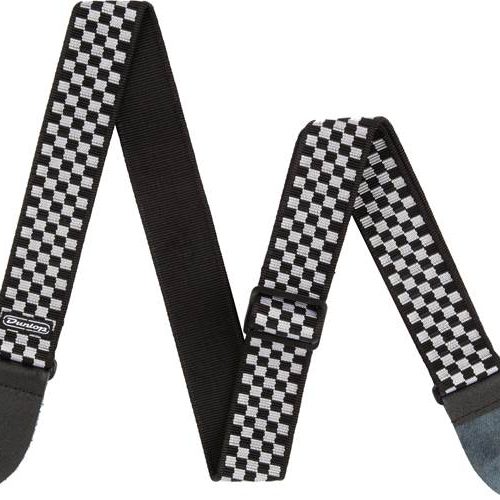 Jim Dunlop D38-31BK Strap Black White Checker in stock