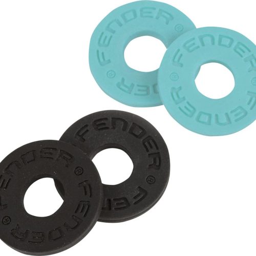 Fender Strap Blocks 4 Pack 2 - Black 2 Daphne Blue in stock