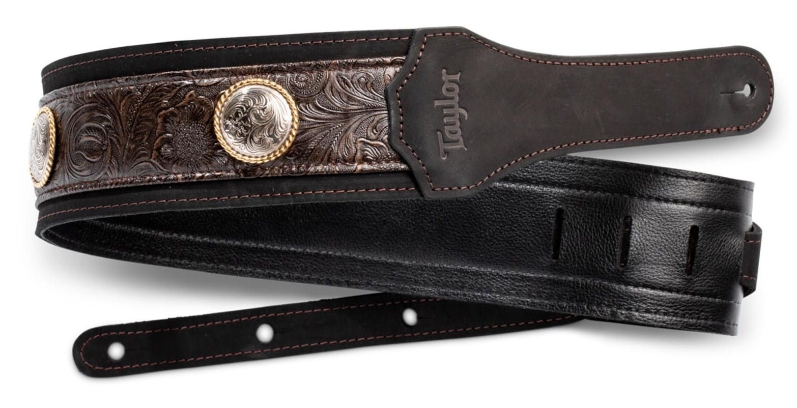 Taylor Grand Pacific Strap Black Leather Ni Concho in stock