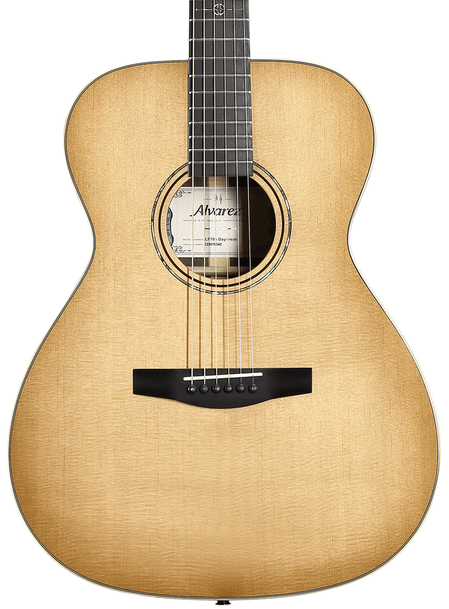 Alvarez Laureate LF70E Folk OM Electro-Acoustic in Daybreak in stock
