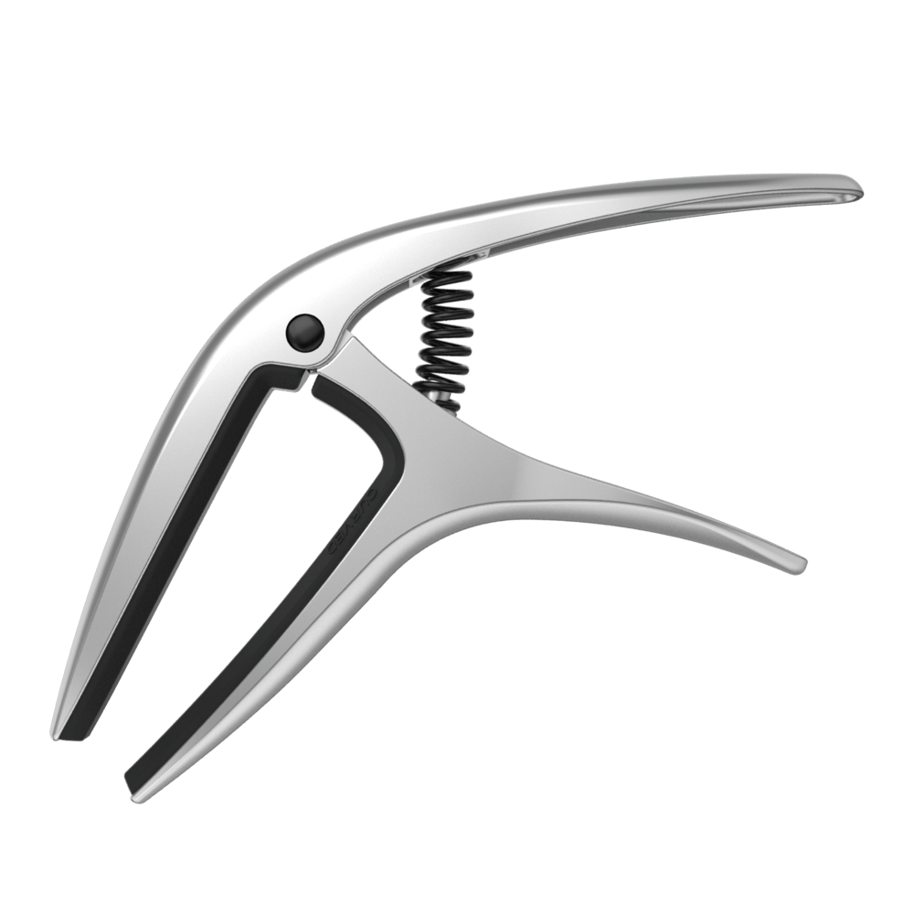 Ernie Ball Axis Capo in Silver in stock