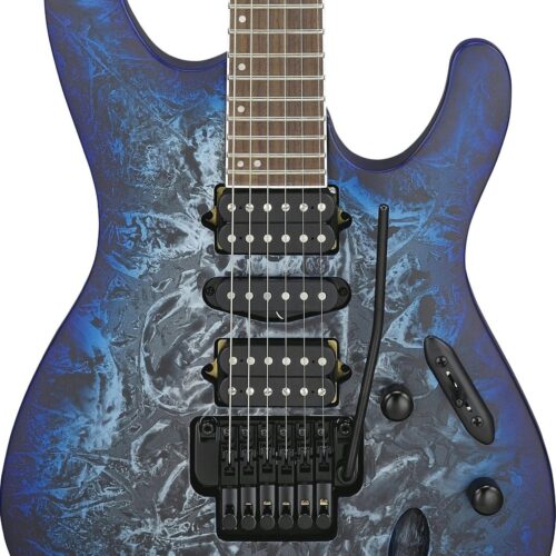 Ibanez S770-CZM Electric Guitar in Cosmic Blue Frozen Matte in stock