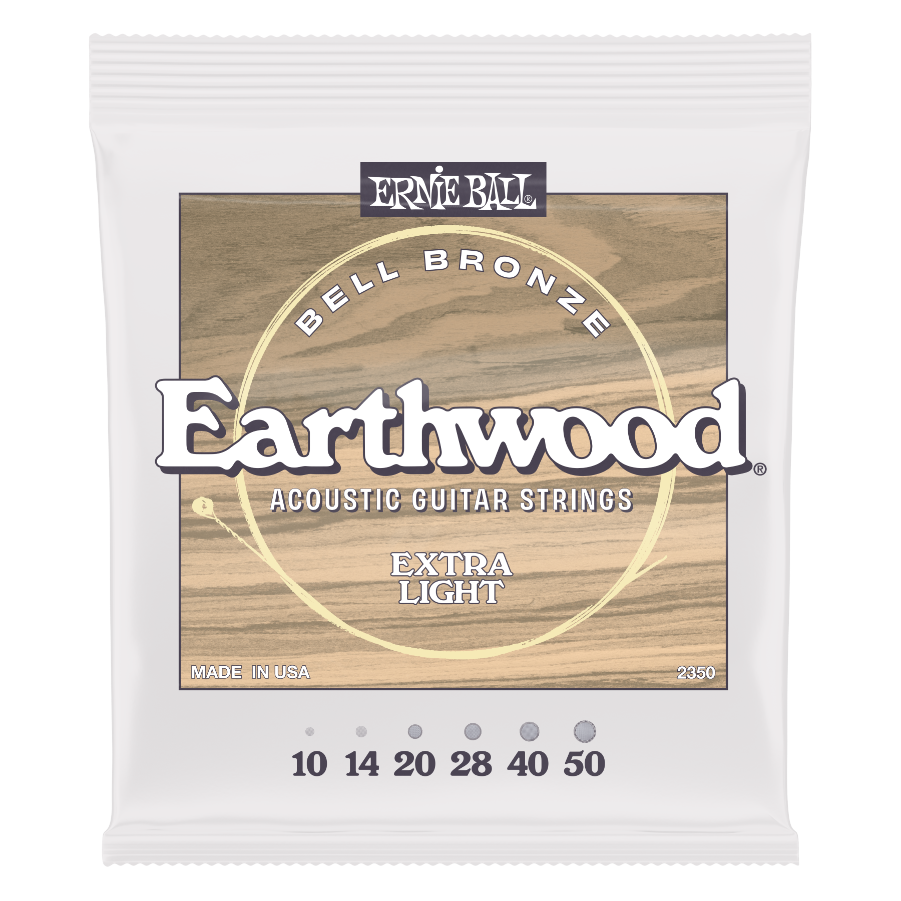 Ernie Ball Earthwood Bell Bronze Acoustic Guitar Strings Extra Light 10-50 in stock
