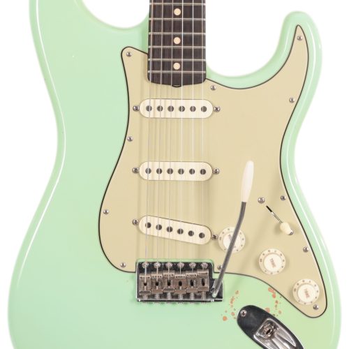 Second Hand Fender Masterbuilt Paul Waller Stratocaster in Surf Green 807 in stock