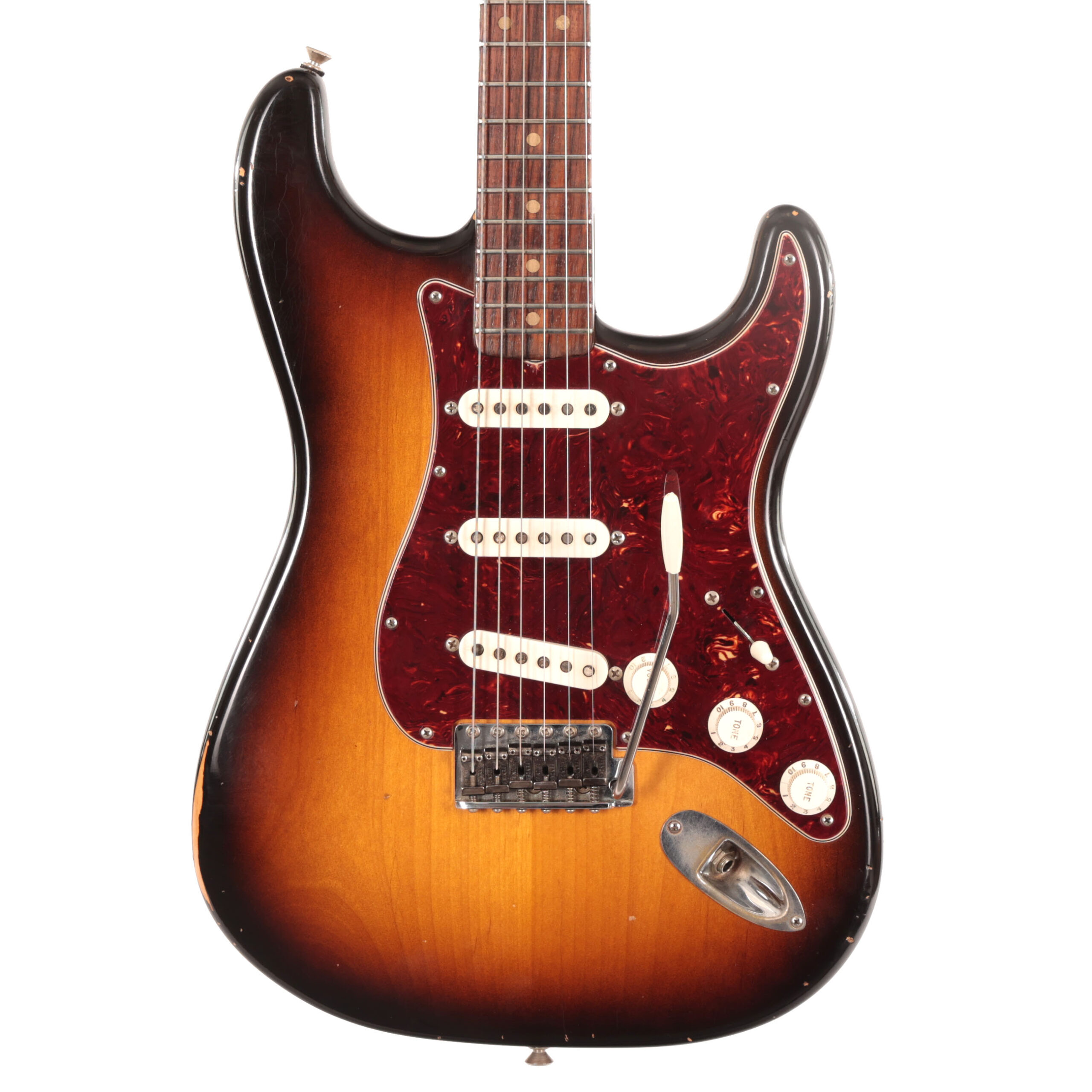 Second Hand 2007 Fender John Mayer Stratocaster Nitro Refinish in 2-Tone Sunburst 747 in stock