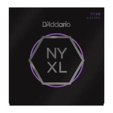 D'Addario NYXL1149 Nickel Wound Electric Guitar Strings, Medium, 11-49 in stock
