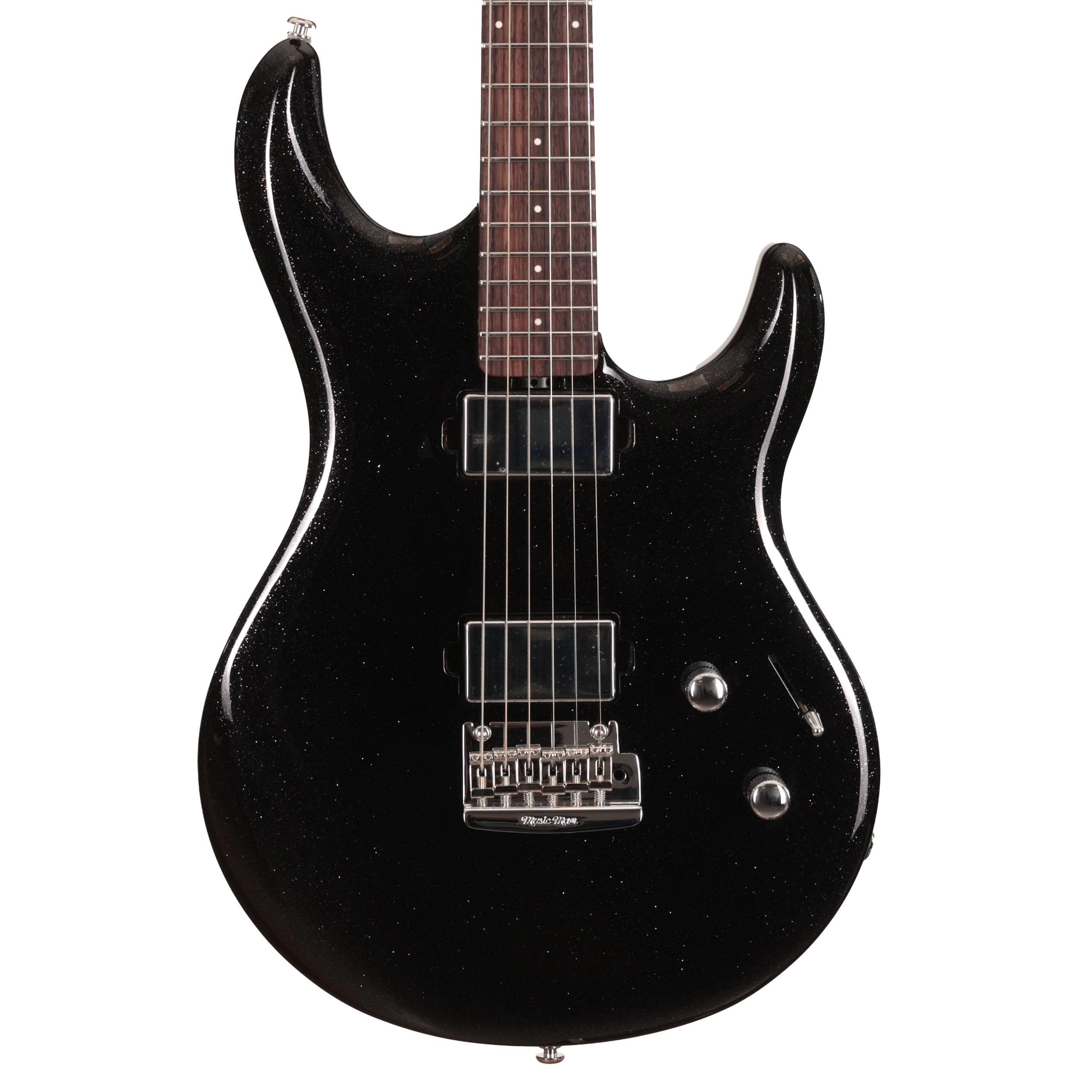 Music Man Luke 4 HH Electric Guitar, Black Sparkle in stock
