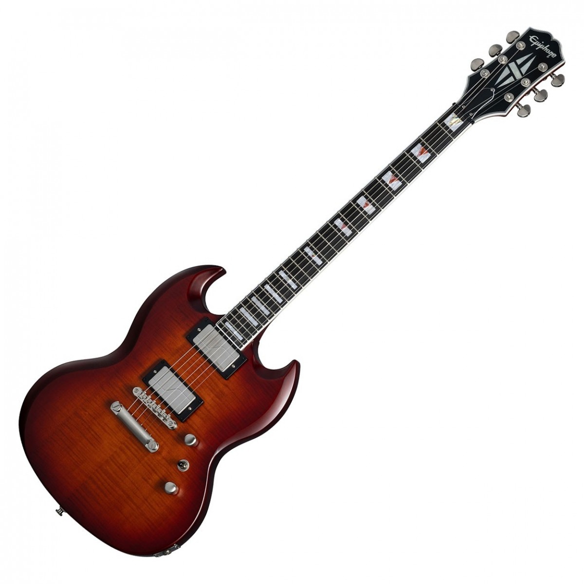 Epiphone SG Prophecy Inspired by Gibson, Aged Bengal Tiger Burst In Stock