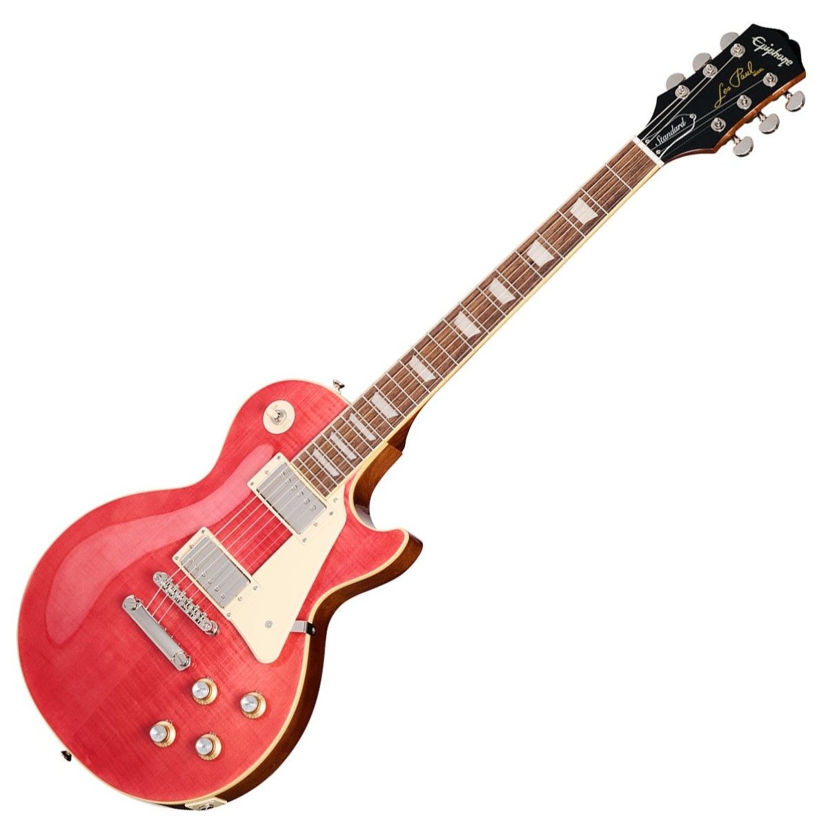Epiphone Les Paul Standard 60s Figured Inspired by Gibson, Fucshia In Stock