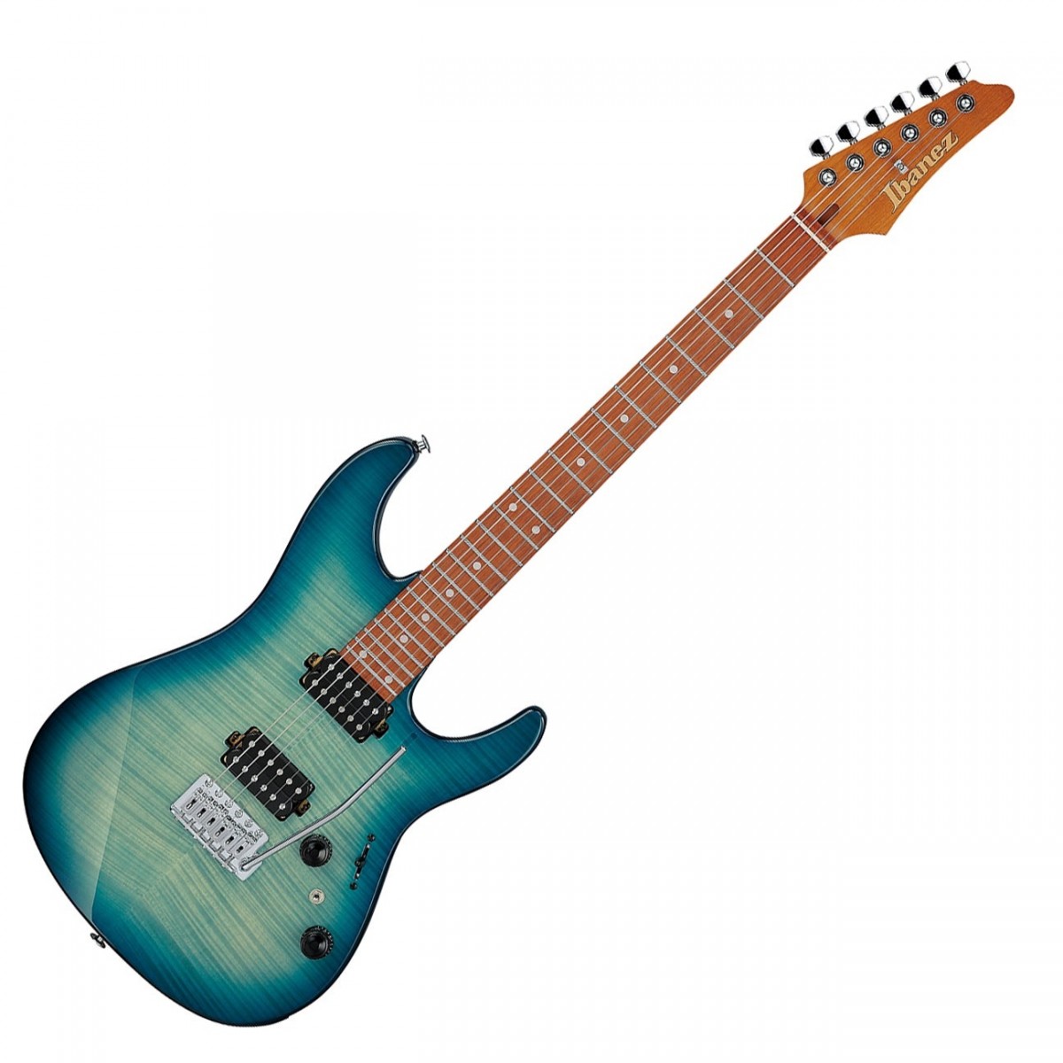 Ibanez AZ24S1F, Transparent Turquoise Burst In Stock