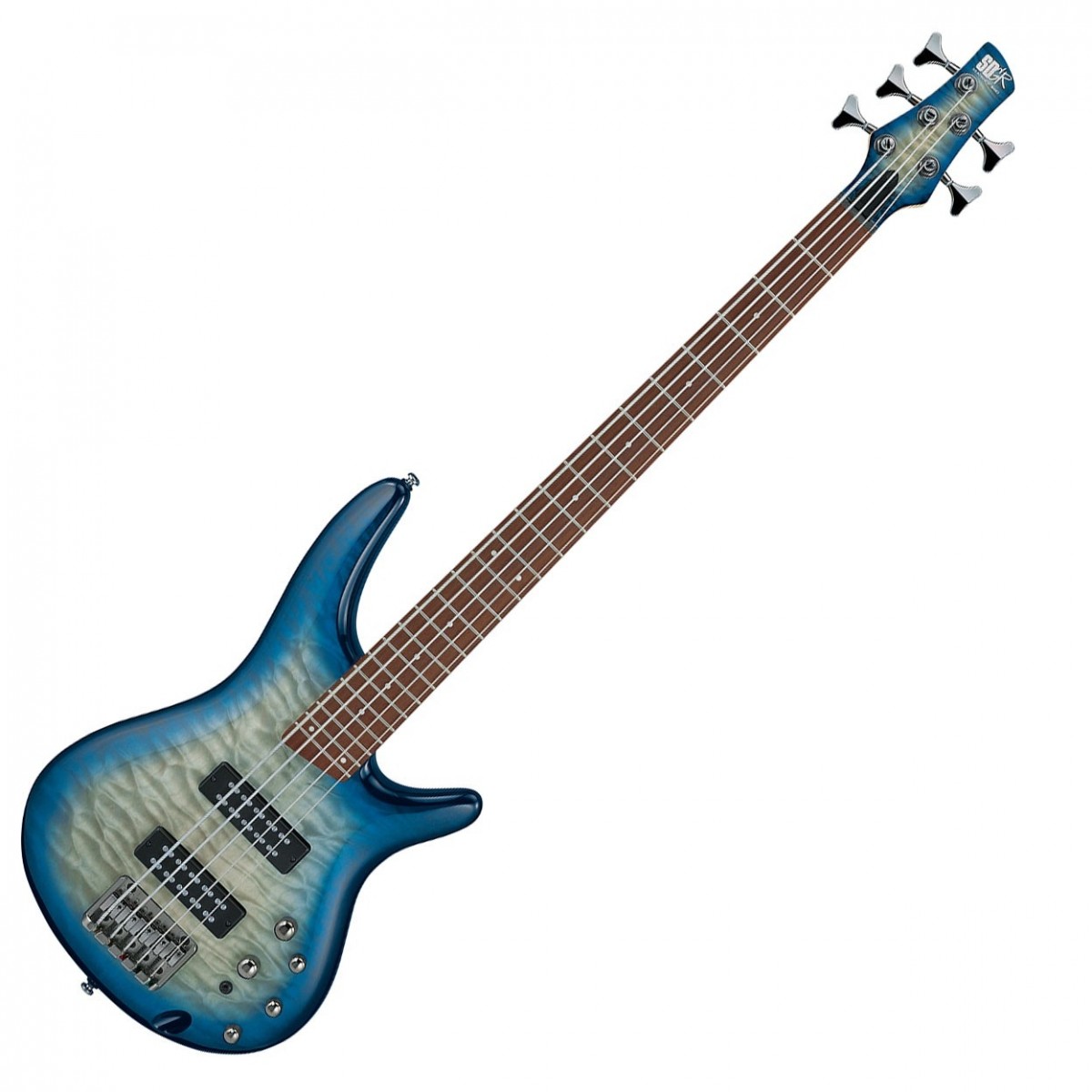 Ibanez SR405EQM 5 String, Stained Cosmic Blue Starburst In Stock