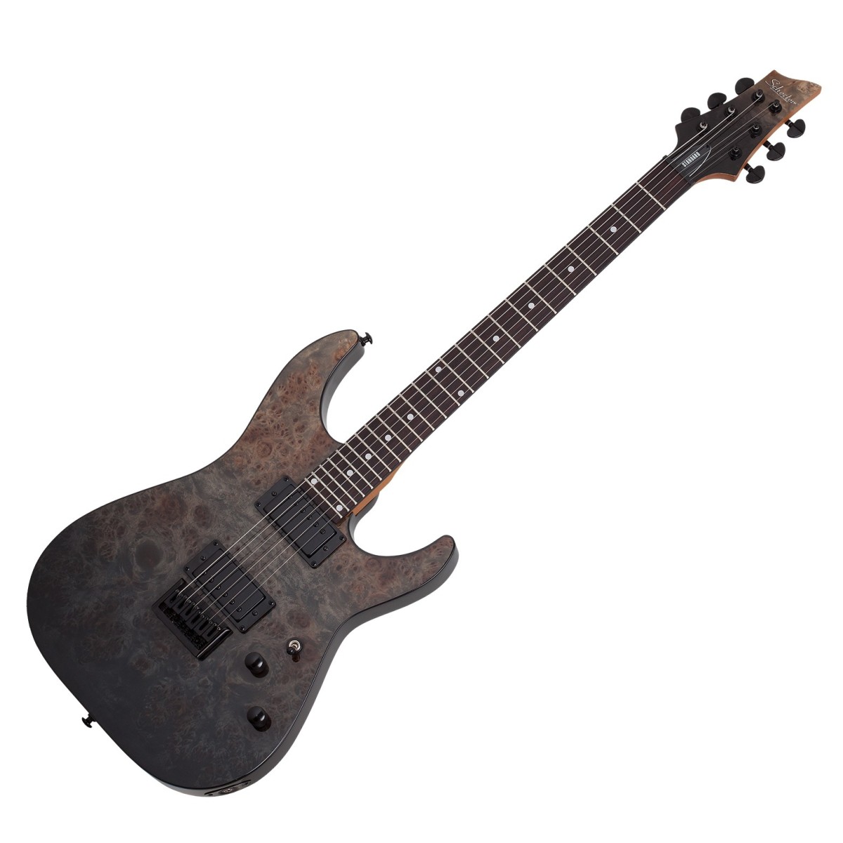 Schecter C-1 Standard Burl, Black Fade Burst - Nearly New In Stock
