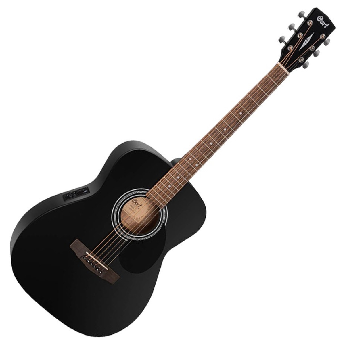 Cort AF510E Concert Electro Acoustic, Black Satin In Stock