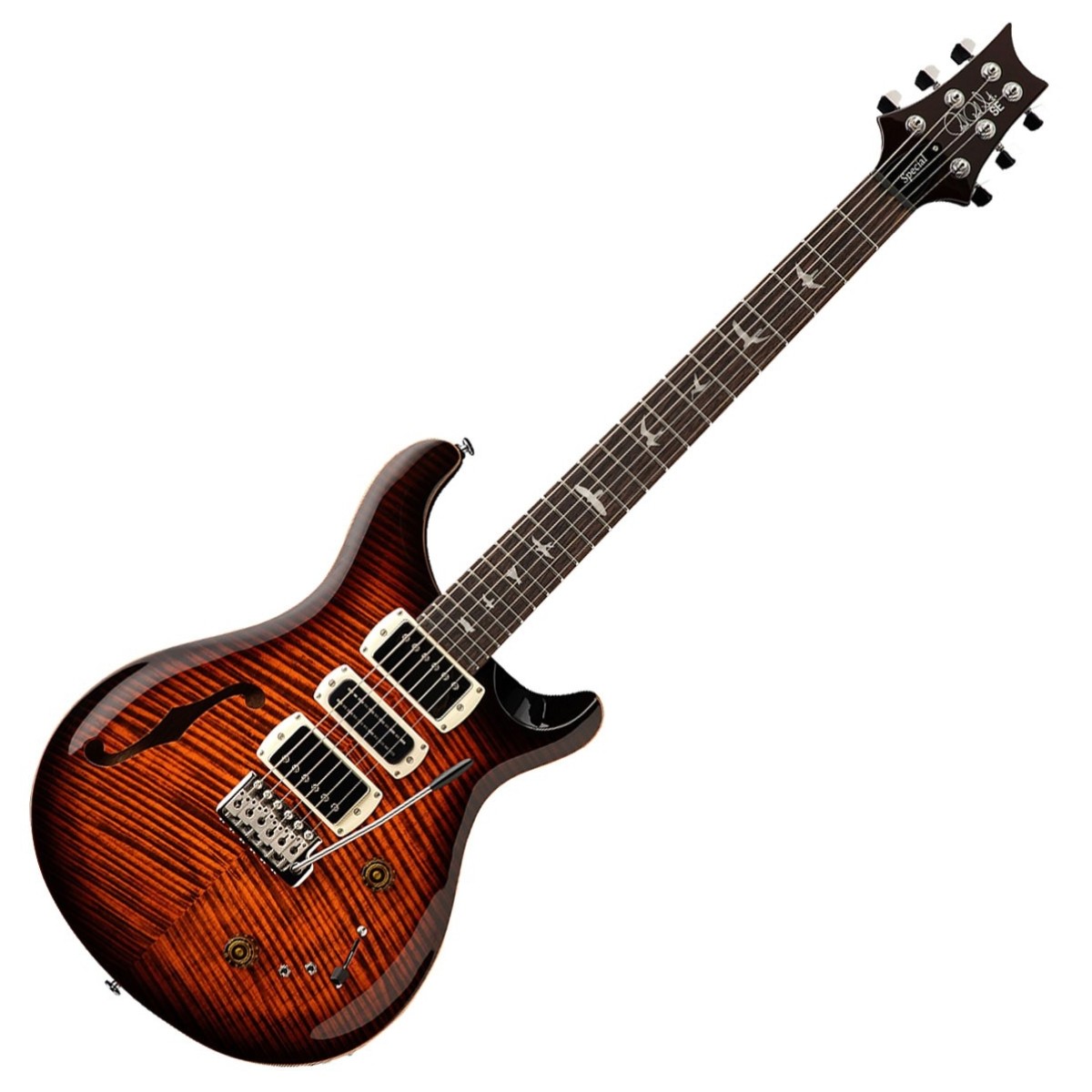 PRS SE Special Semi-Hollow, Orange Tiger Smokeburst In Stock
