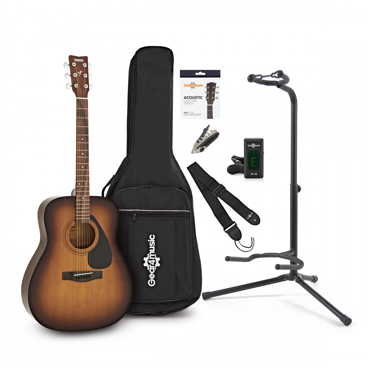 Yamaha F310 Acoustic, Sunburst w/ Gear4music Accessory Pack In Stock