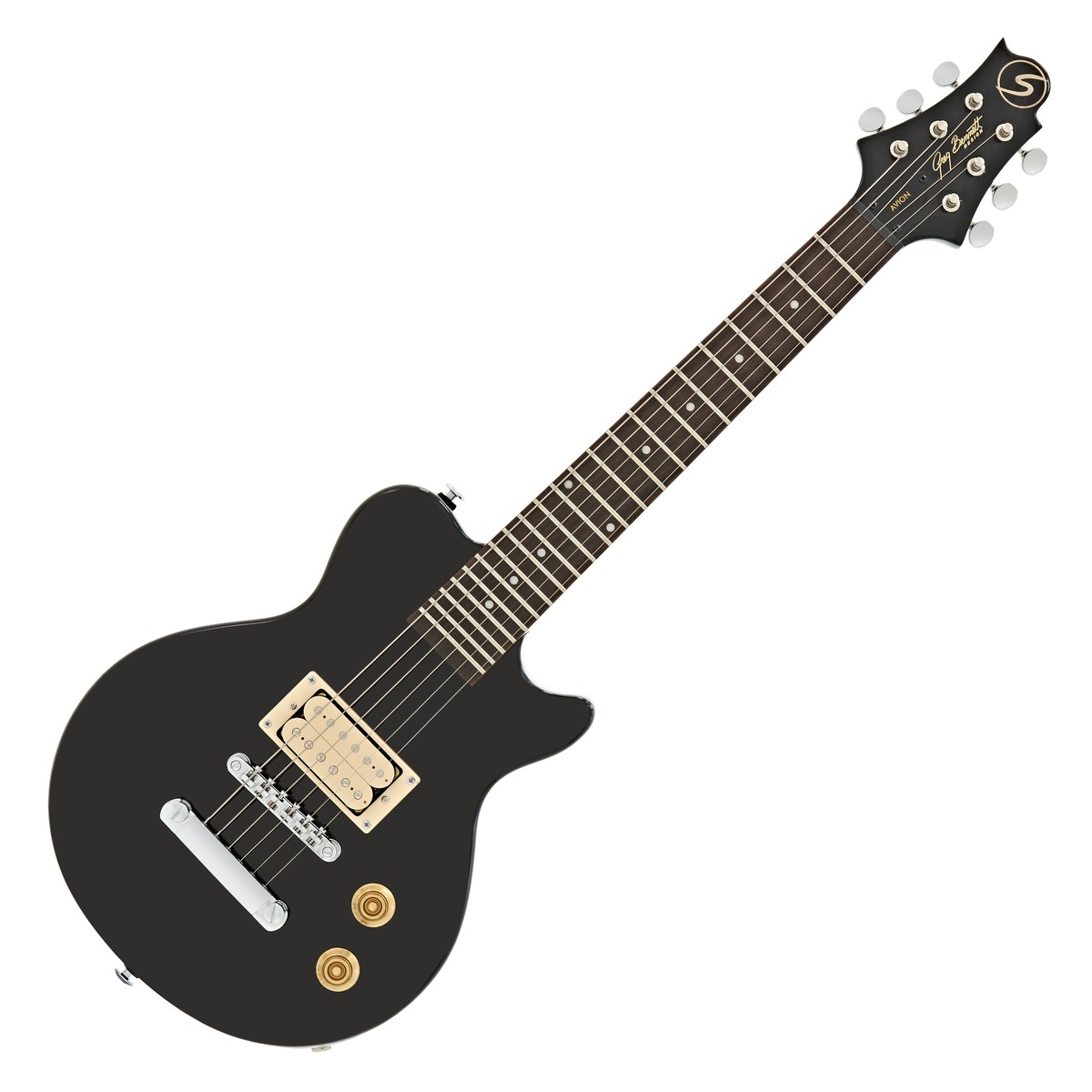 Greg Bennett Avion MAV-1 Mini Electric Guitar, Black - Nearly New In Stock