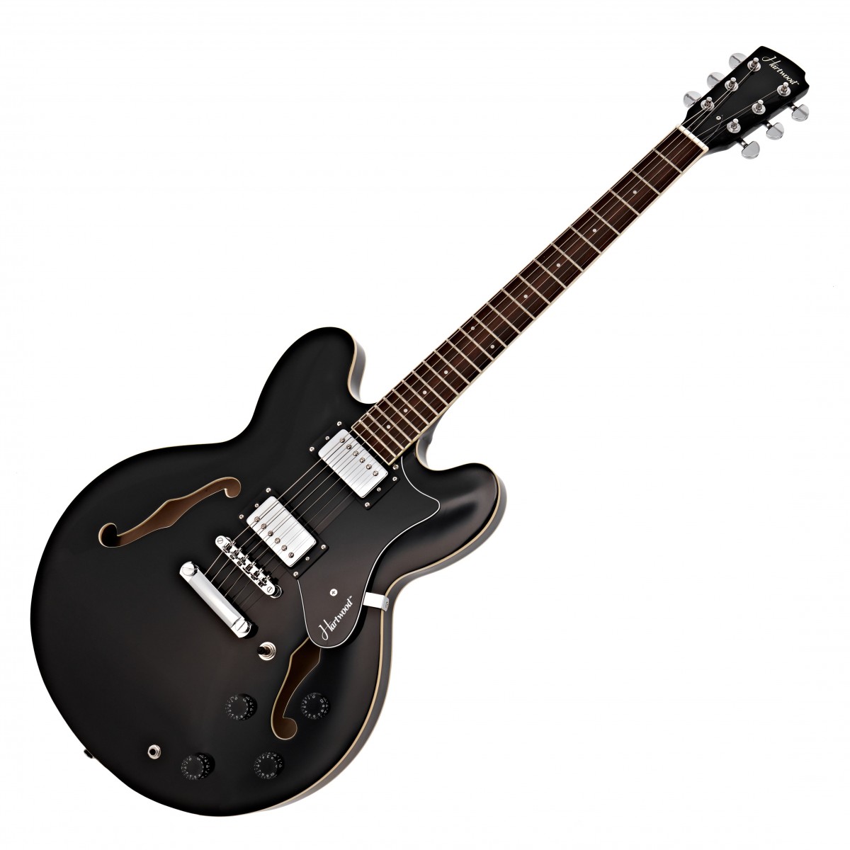 Hartwood Revival Semi Acoustic Guitar, Jet Black In Stock