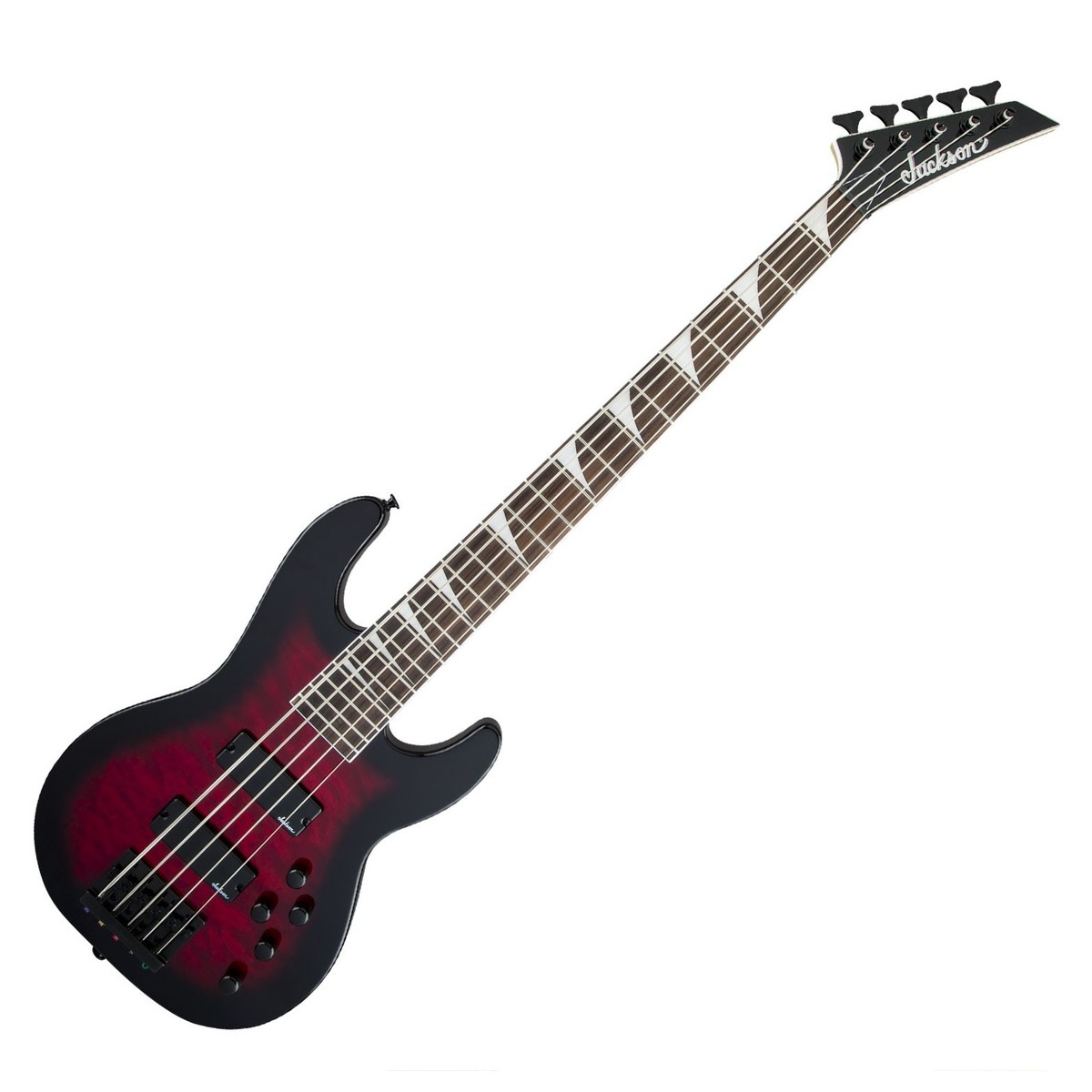 Jackson JS Series Concert 5-String Bass JS3VQ, Transparent Red Burst In Stock