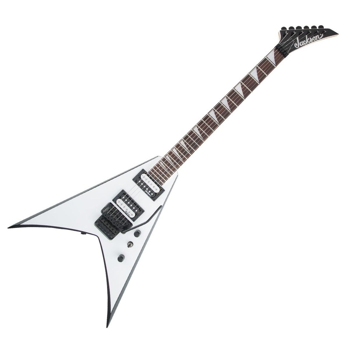 Jackson JS Series King V JS32, White with Black Bevels In Stock