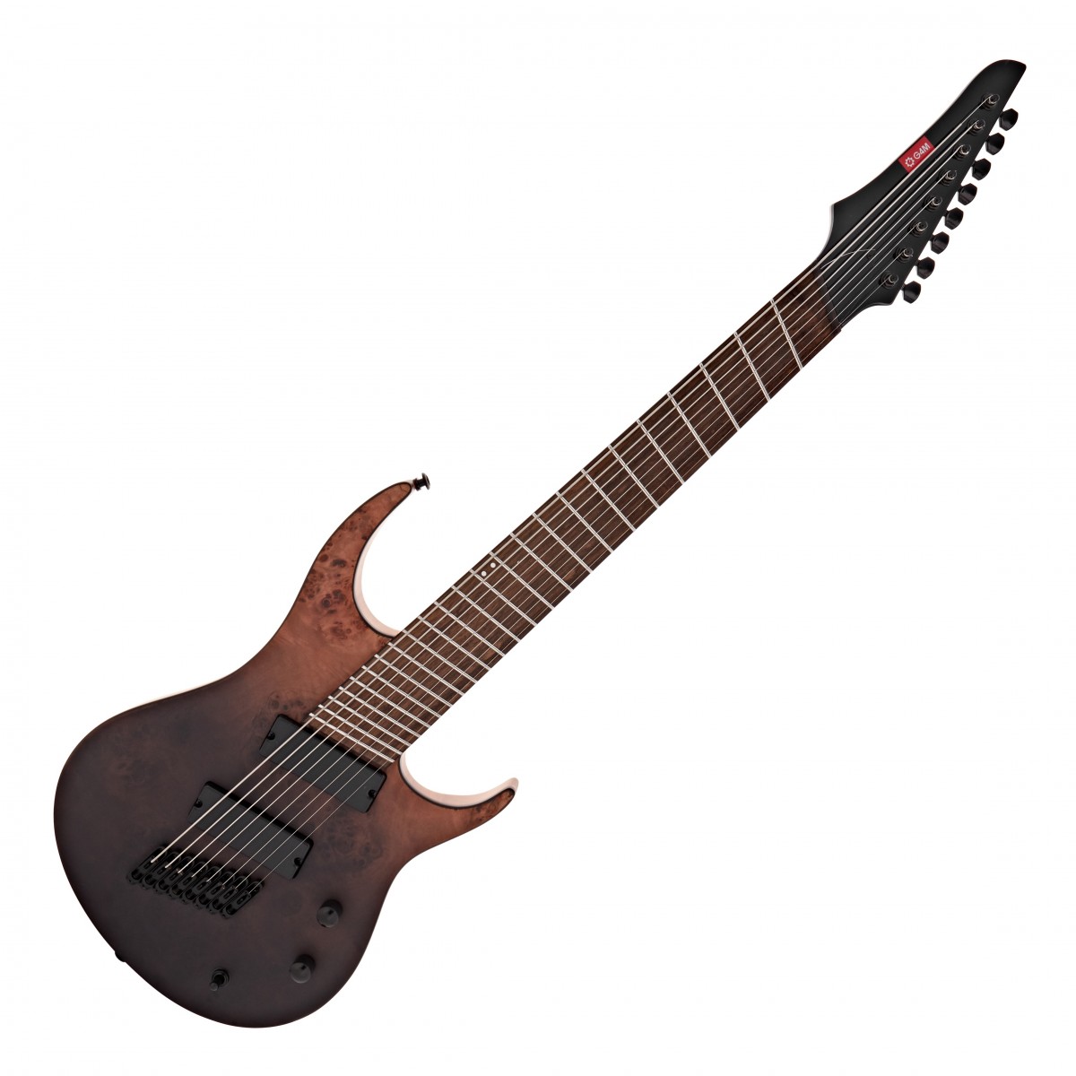 G4M 529 Pro Fanned Fret 8-String Electric Guitar, Grey Tide Fade In Stock