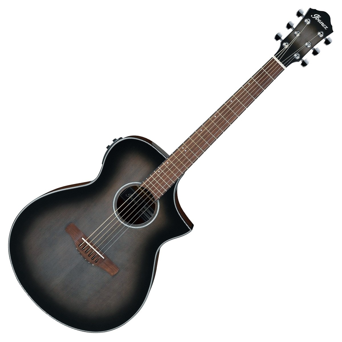 Ibanez AEWC11, Transparent Charcoal Burst In Stock