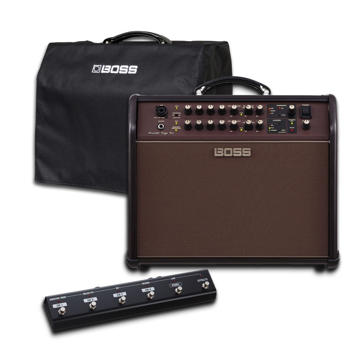 Boss Acoustic Singer Pro Amplifier with Cover and Foot Controller In Stock