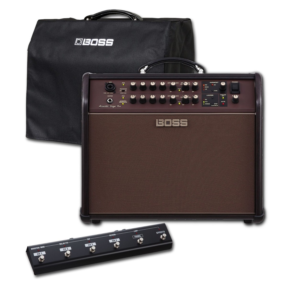 Boss Acoustic Singer Live Amplifier with Cover and Foot Controller In Stock